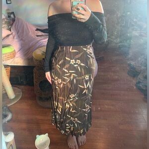 vintage floral skirt